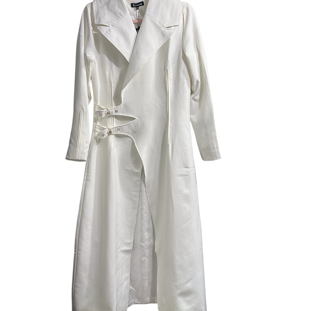 Elegant White Pea Coat